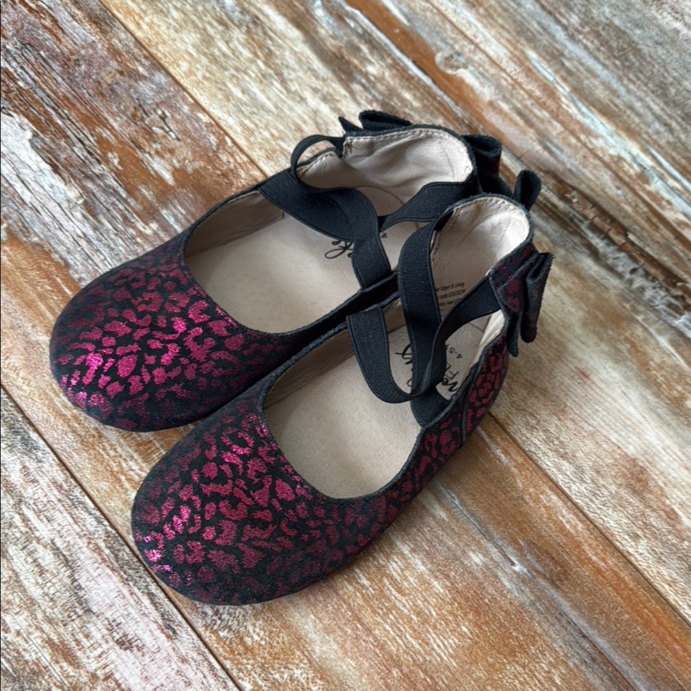 Pink and Black Leopard Print Ballet Flats